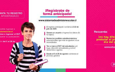 ¡COMIENZA EL REGISTRO ANTICIPADO PARA EL SISTEMA DE ADMISIÓN ESCOLAR 2026!